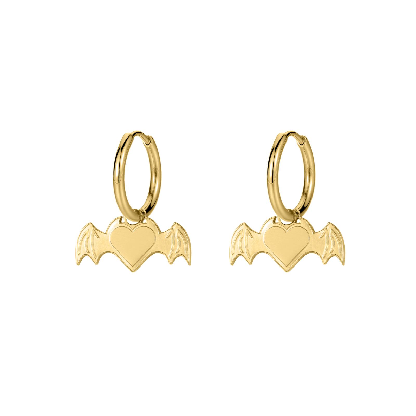 Red Glitter Bat Earrings- Order Wholesale